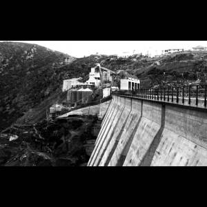 Lavori diga sul fiume Liscia (1958)